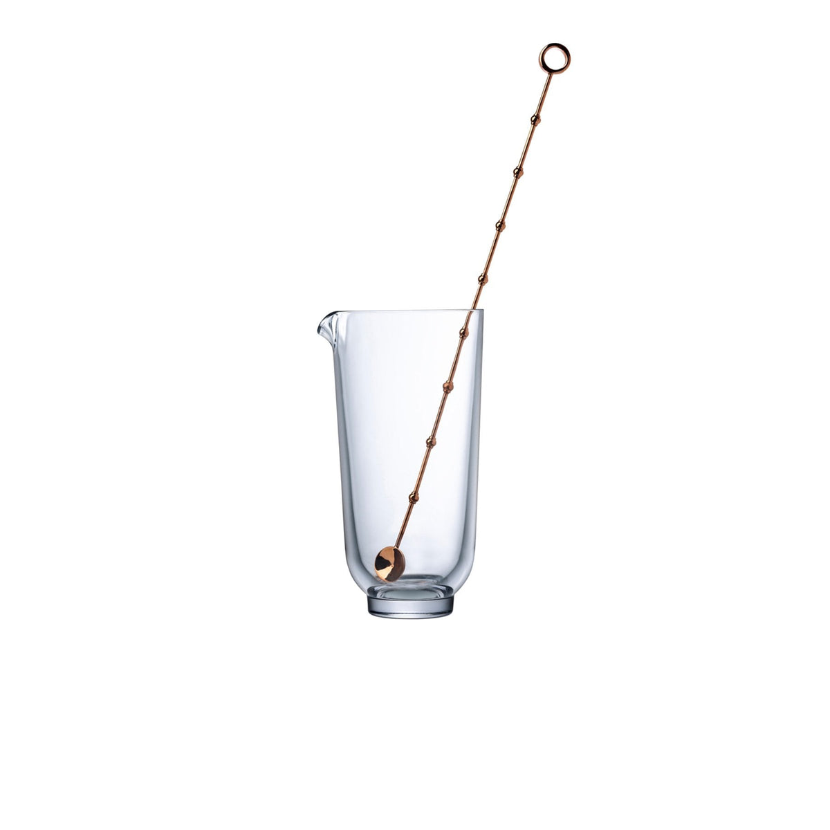 Close up detail of Hepburn Mixing Glass with Metal Stirrer | Provenance & Patina