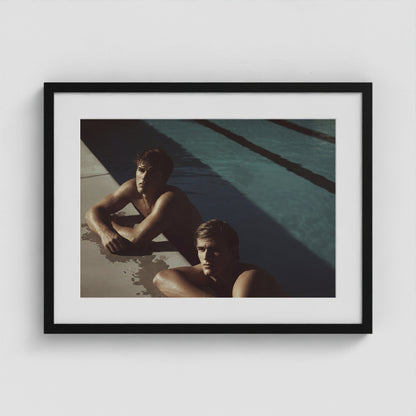 Pool Boys 24x18 Black Landscape Box Frame
