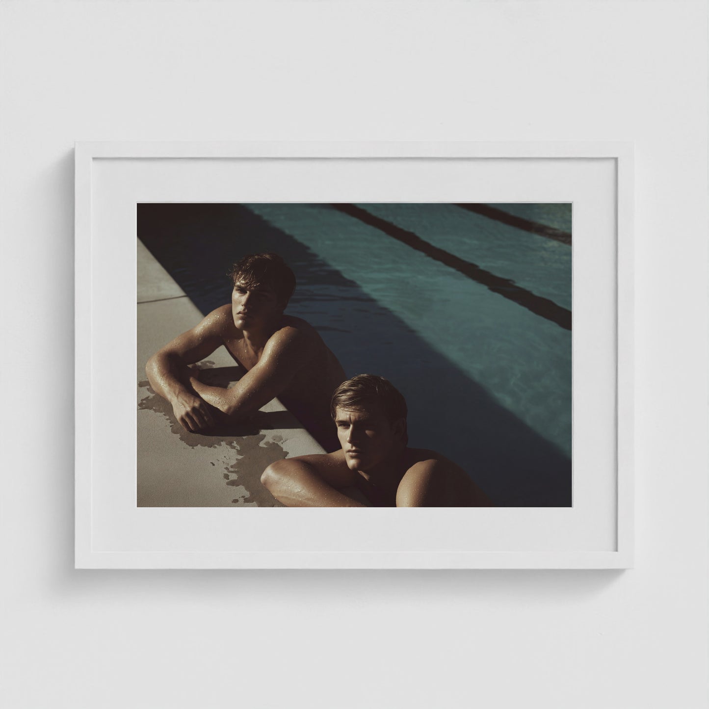 Pool Boys 24x18 White Landscape Box Frame