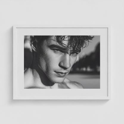 Power Lunch 24x18 White Landscape Box Frame