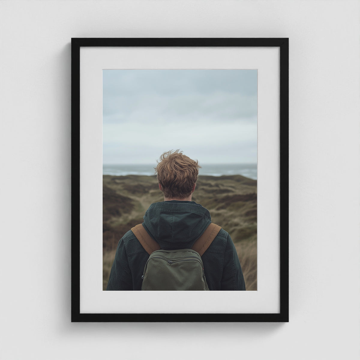 Ptown Backpacker 18x24 Black Box Frame Mockup