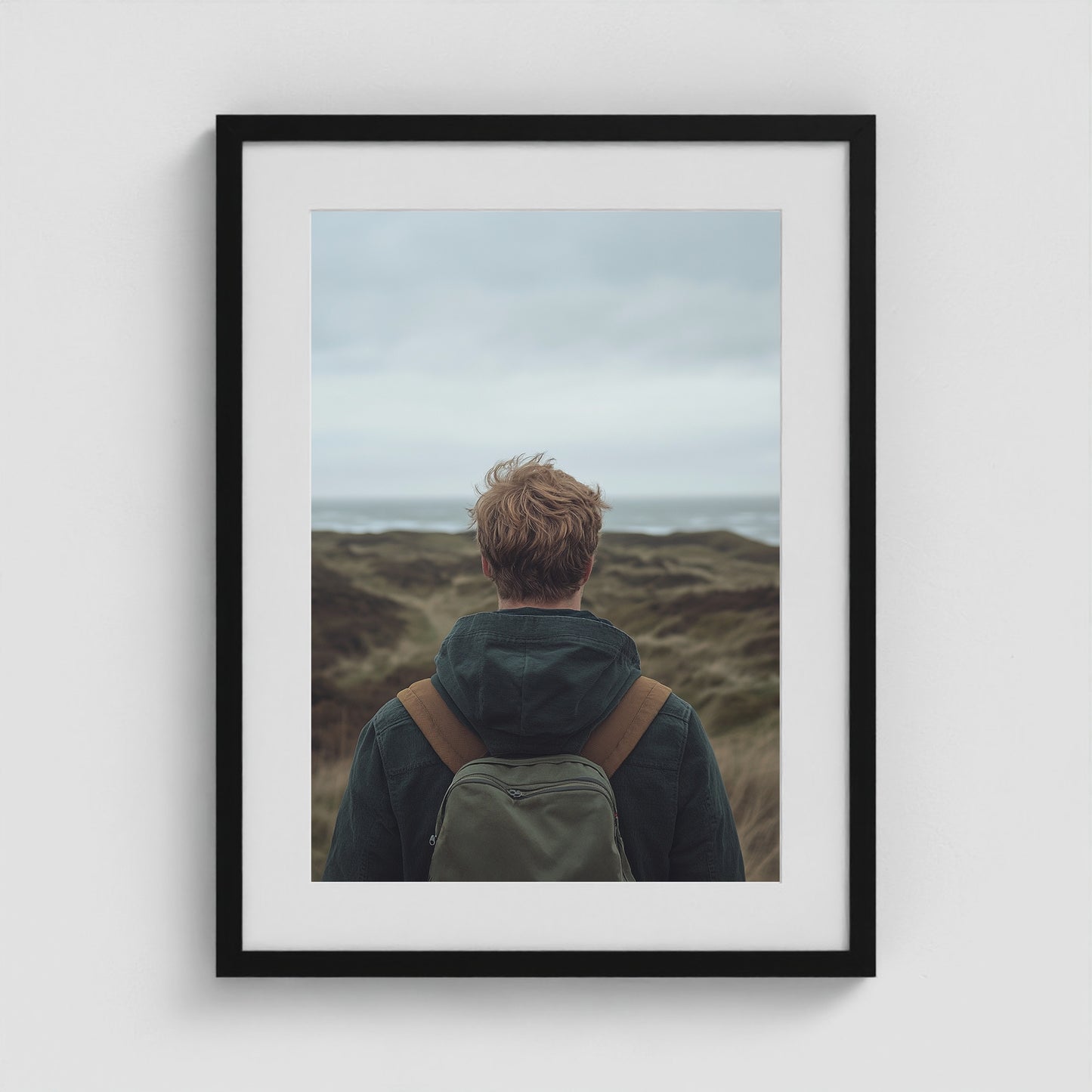Ptown Backpacker 18x24 Black Box Frame Mockup