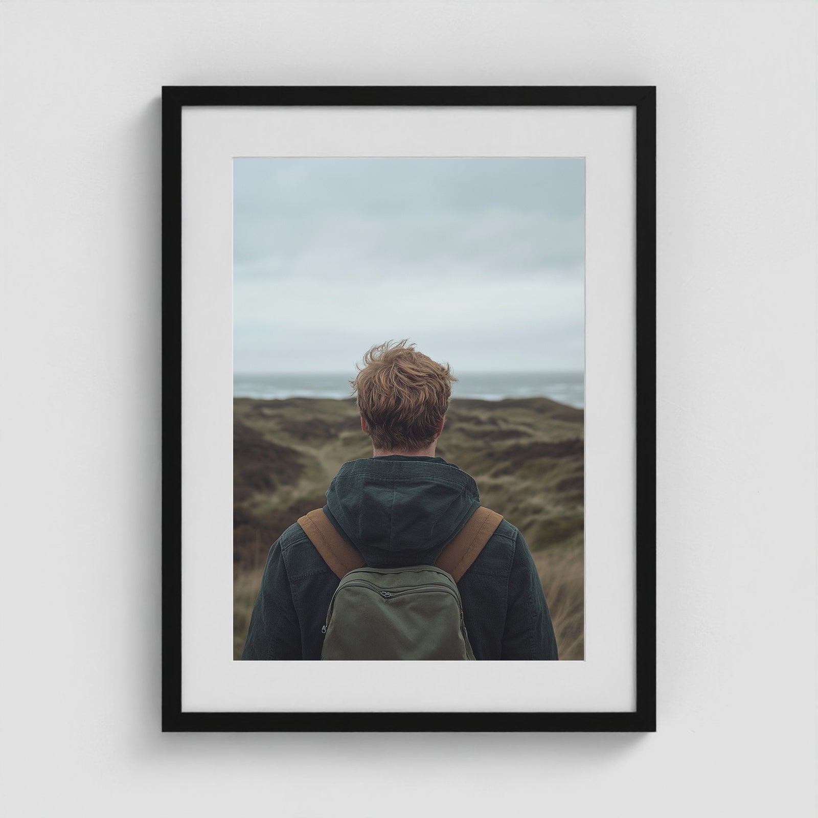 Ptown Backpacker 18x24 Black Box Frame Mockup