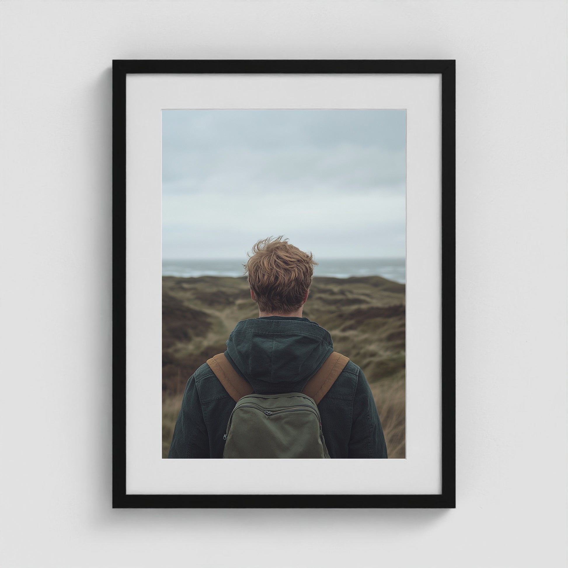 Ptown Backpacker 18x24 Black Box Frame Mockup