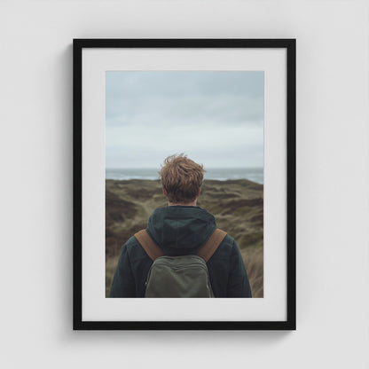 Ptown Backpacker 18x24 Black Box Frame Mockup