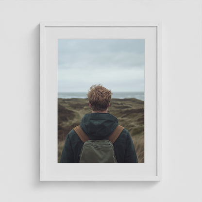 Ptown Backpacker 18x24 White Box Frame Mockup