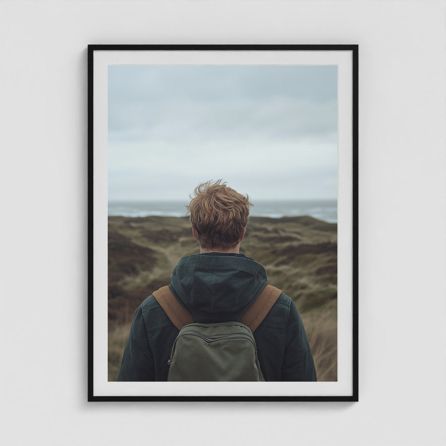 Ptown Backpacker 36x48 Black Box Frame Mockup