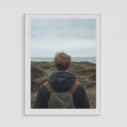 Ptown Backpacker 36x48 White Box Frame Mockup