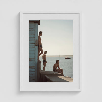 Ptown Dock Boys 18x24 White Portrait Box Frame