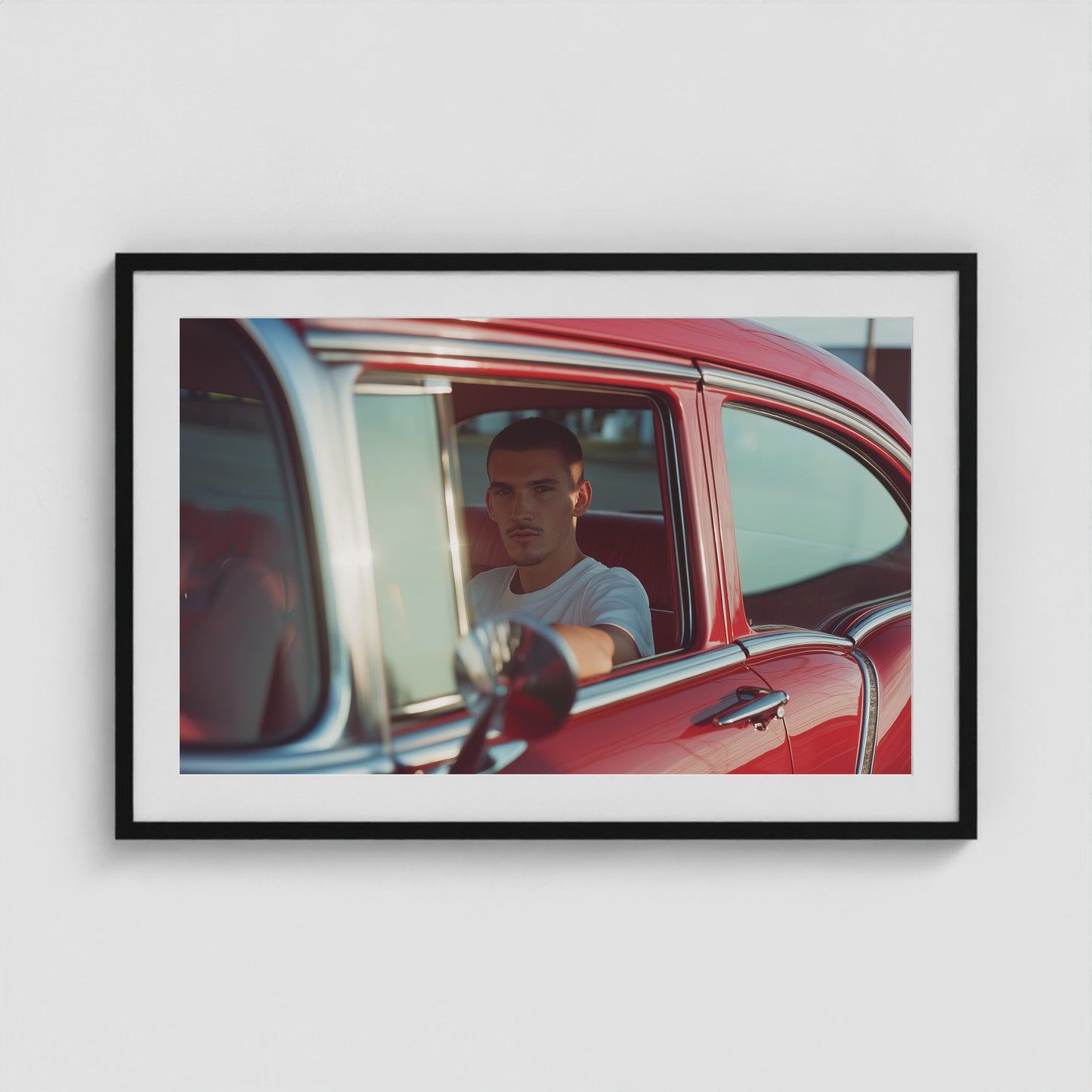 Red Classic 36x24 Black Landscape Box Frame