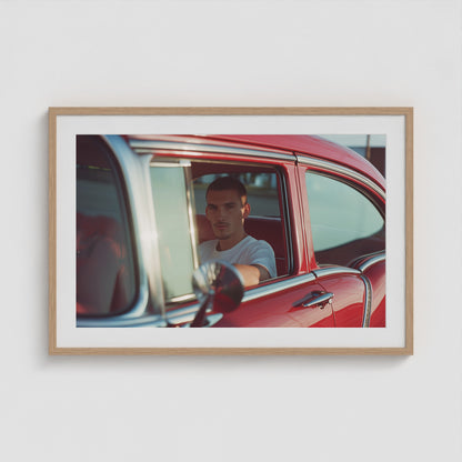 Red Classic 36x24 Natural Landscape Box Frame