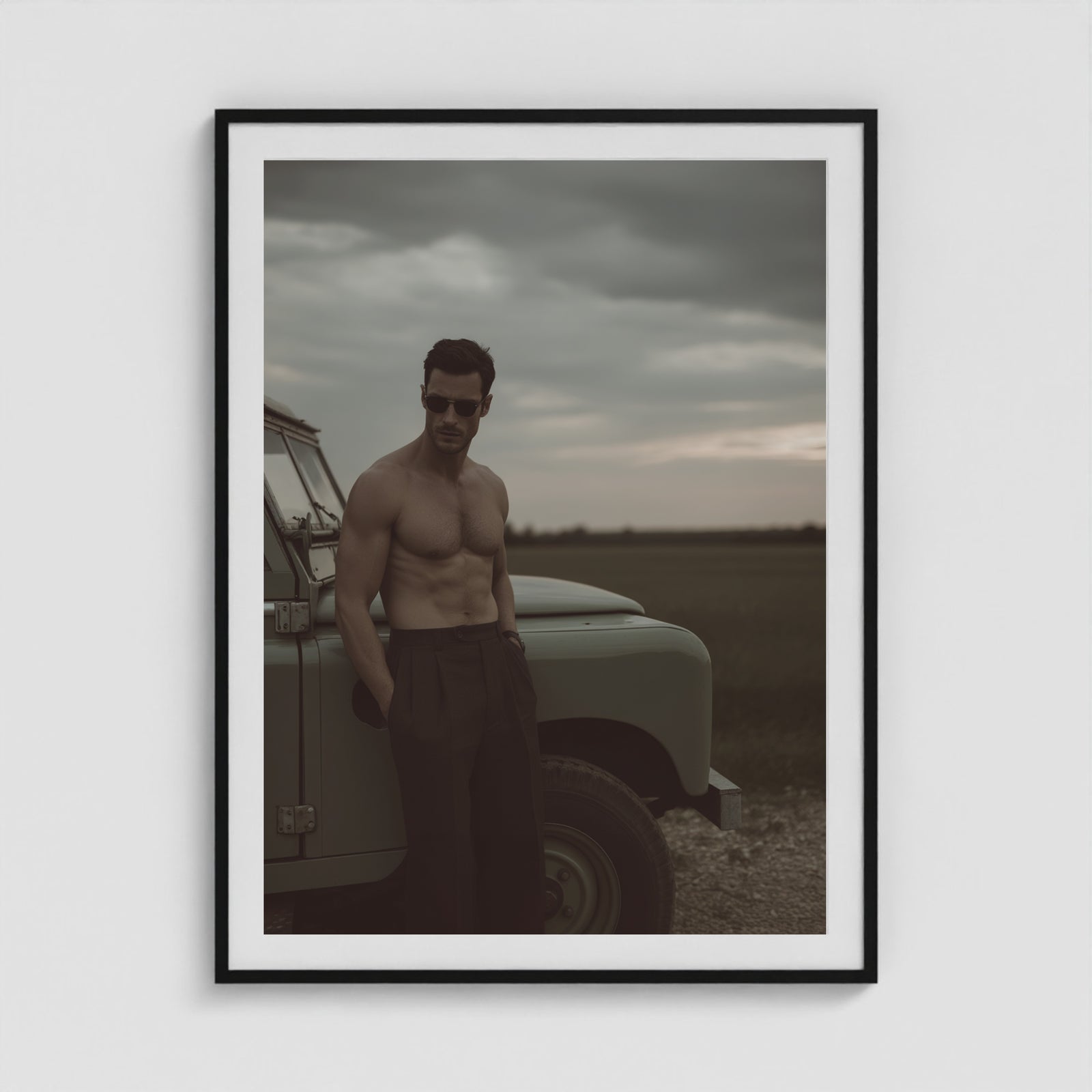 Rover Field Notes - No. 1 36x48 Black Portrait Box Frame