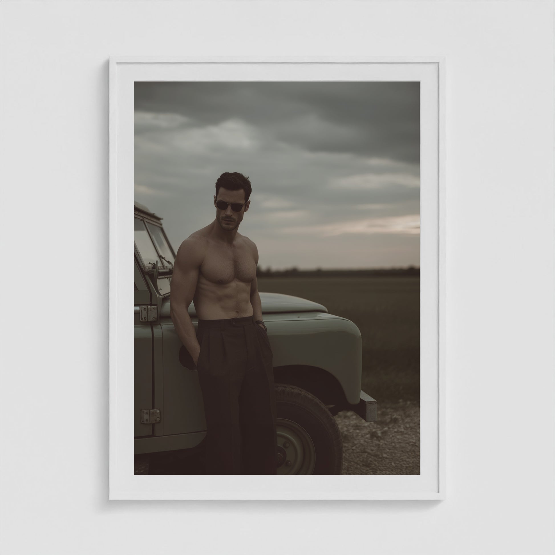 Rover Field Notes - No. 1 36x48 White Portrait Box Frame