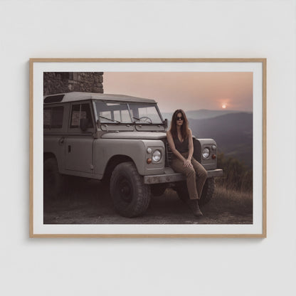 Rover Field Notes - No. 9 48x36 Natural Landscape Box Frame