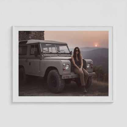 Rover Field Notes - No. 9 48x36 White Landscape Box Frame