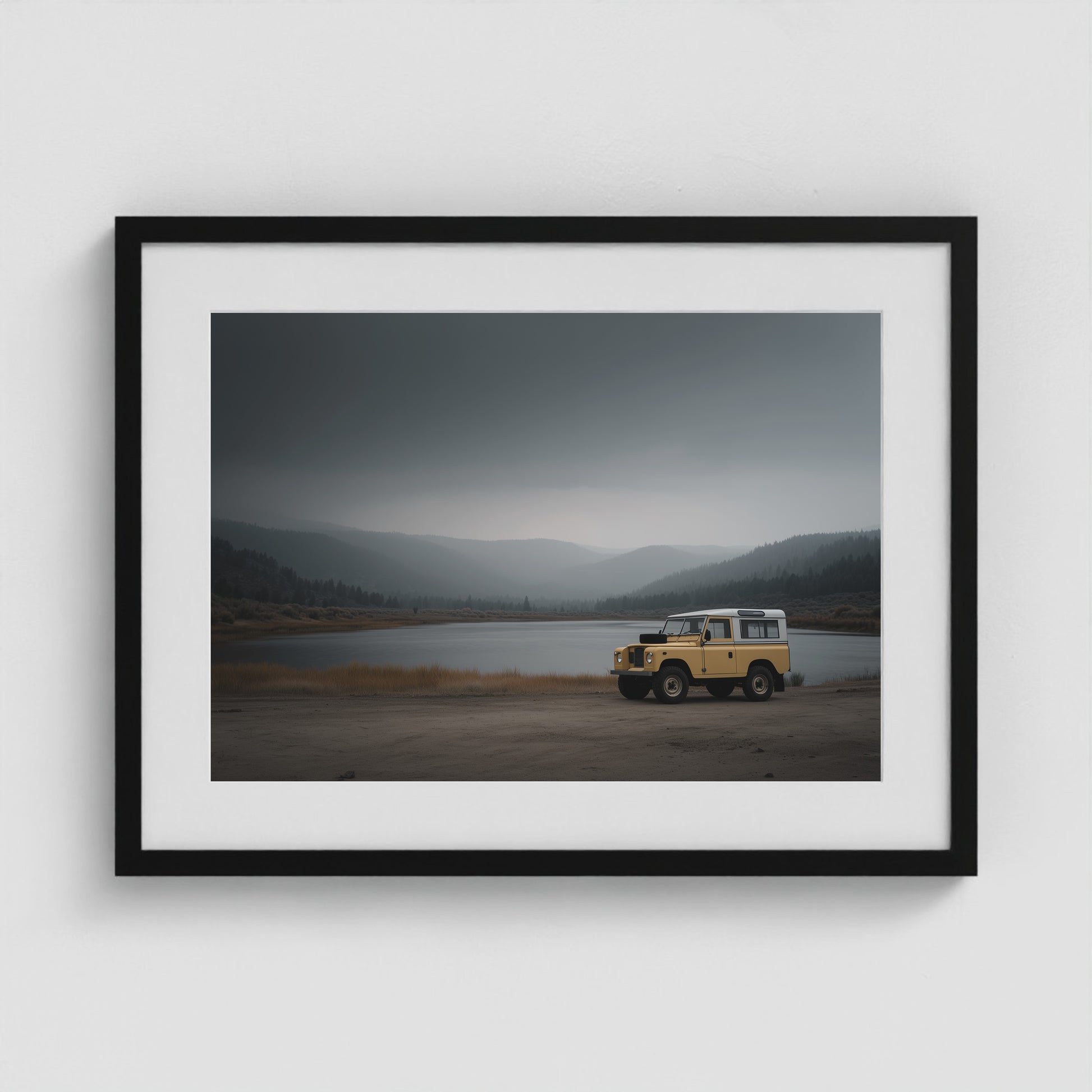 Rover Field Study - No. 6 24x18 Black Landscape Box Frame