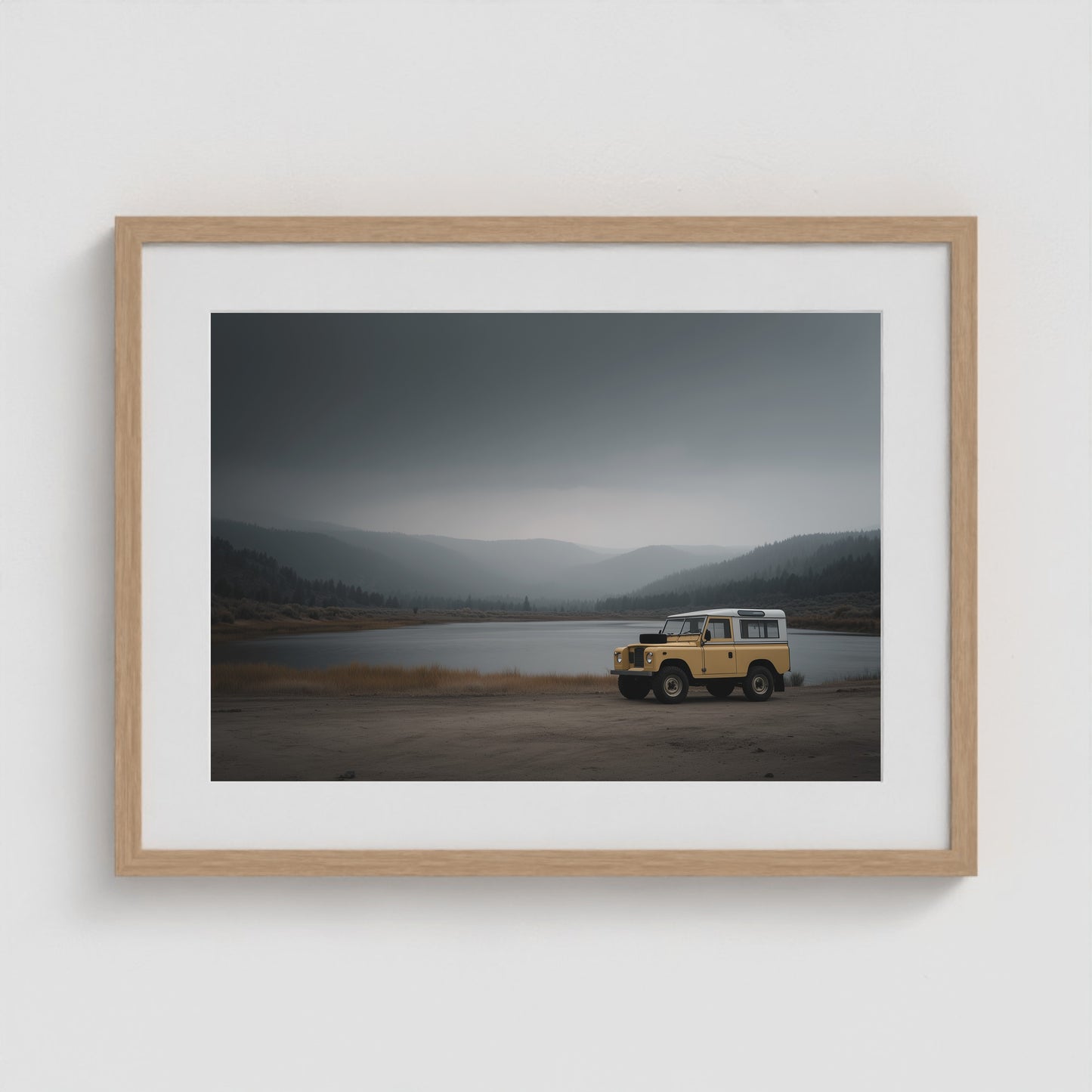 Rover Field Study - No. 6 24x18 Natural Landscape Box Frame