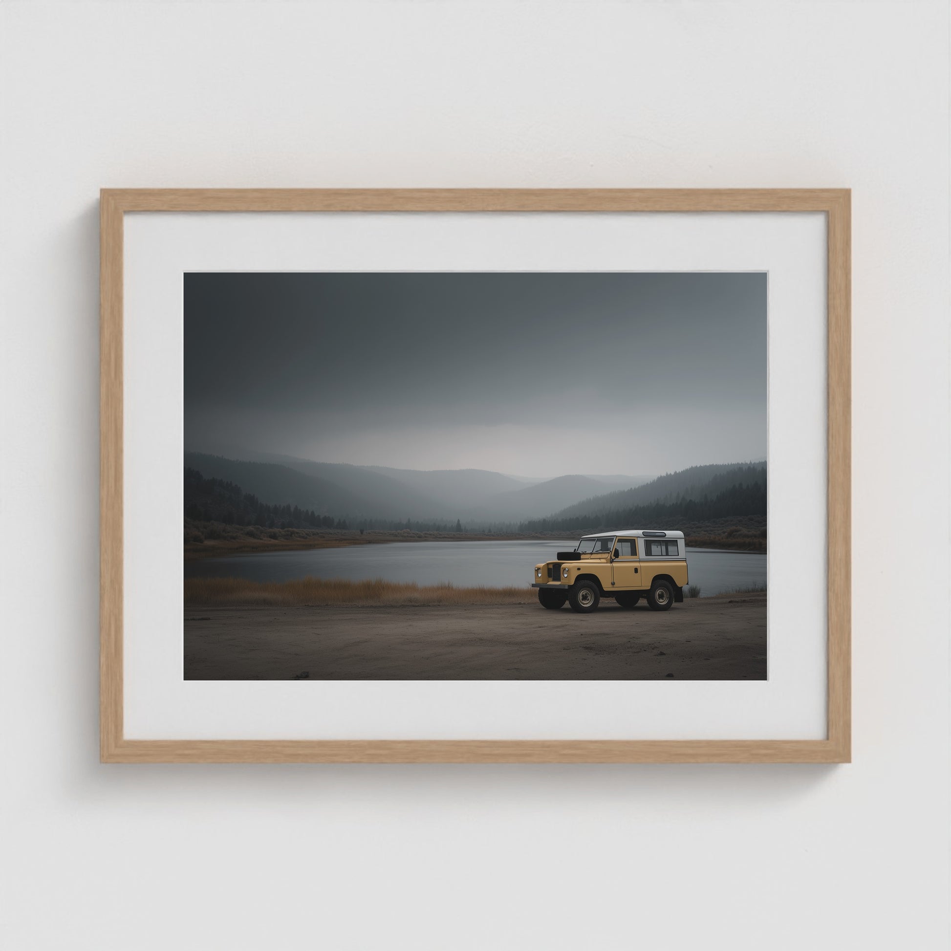 Rover Field Study - No. 6 24x18 Natural Landscape Box Frame