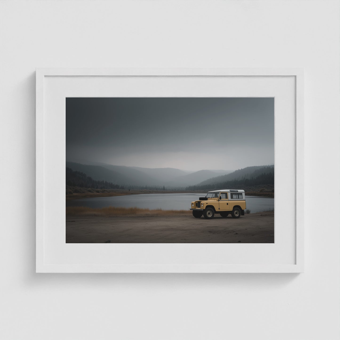 Rover Field Study - No. 6 24x18 White Landscape Box Frame
