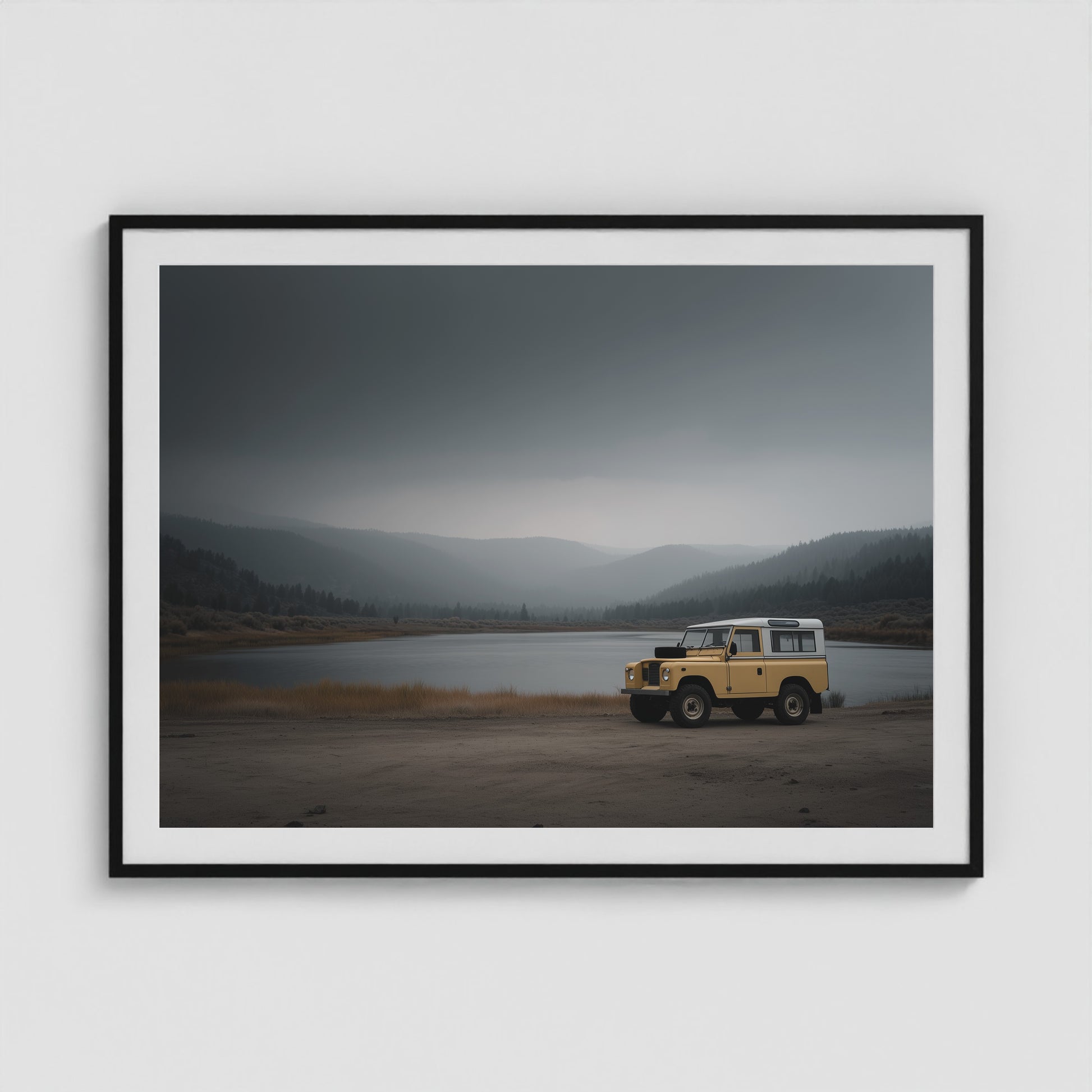 Rover Field Study - No. 6 48x36 Black Landscape Box Frame