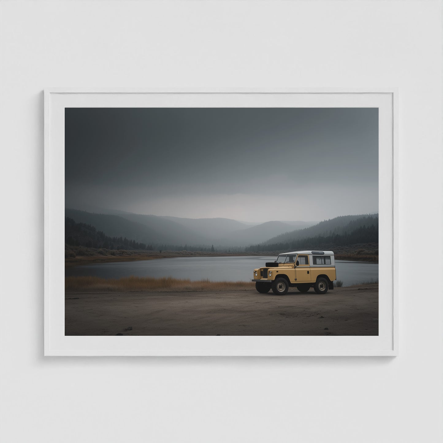 Rover Field Study - No. 6 48x36 White Landscape Box Frame