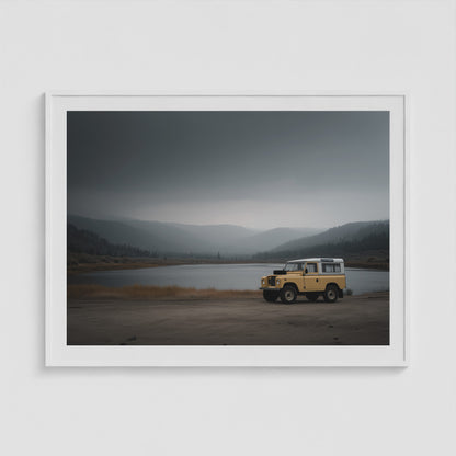 Rover Field Study - No. 6 48x36 White Landscape Box Frame