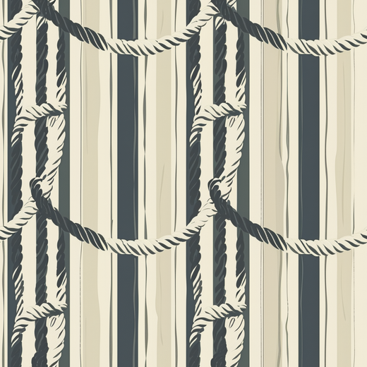 Sailor's Knot geometric grid pattern repeat in Sand colorway.