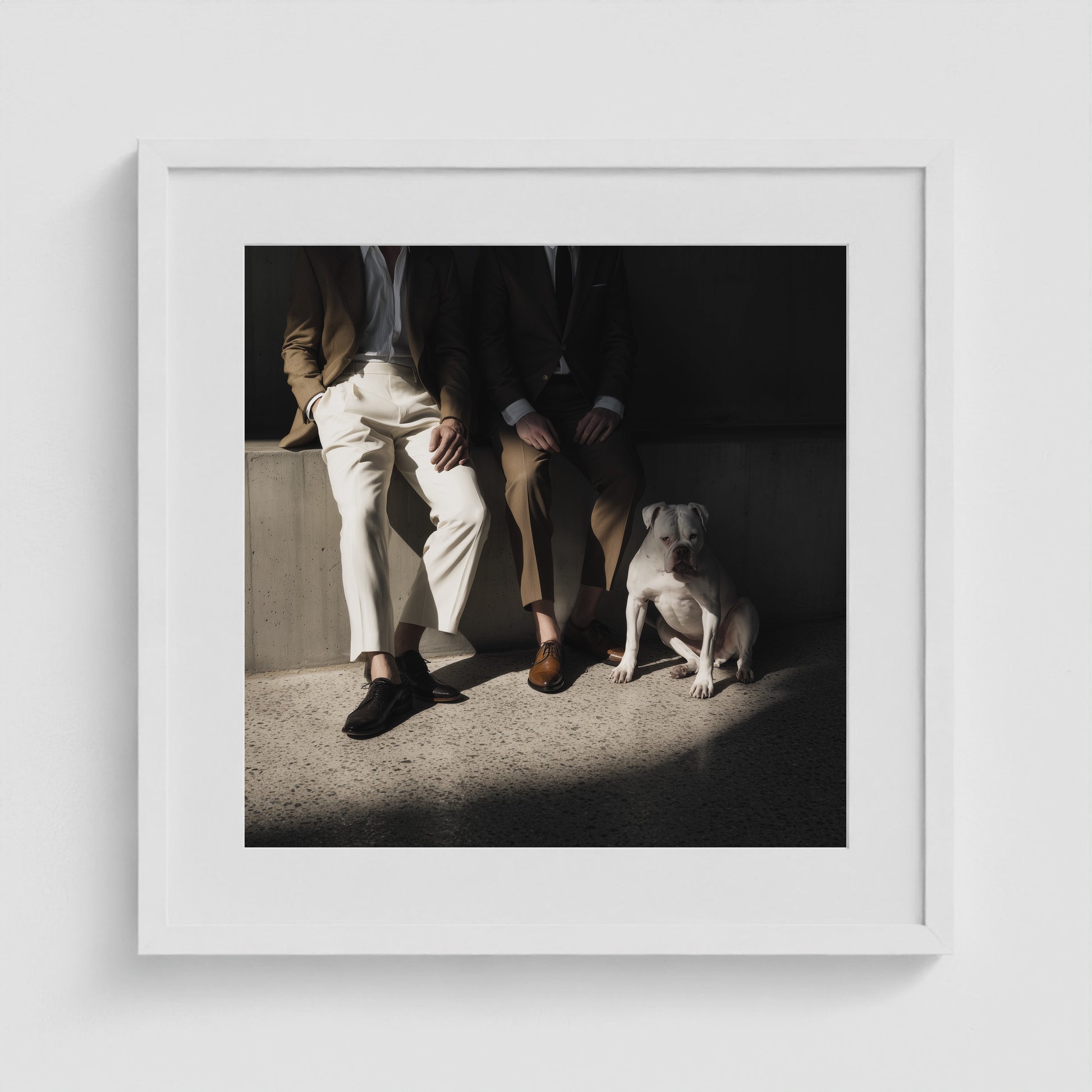 Side by Side - No. 2 20x20 White Square Box Frame
