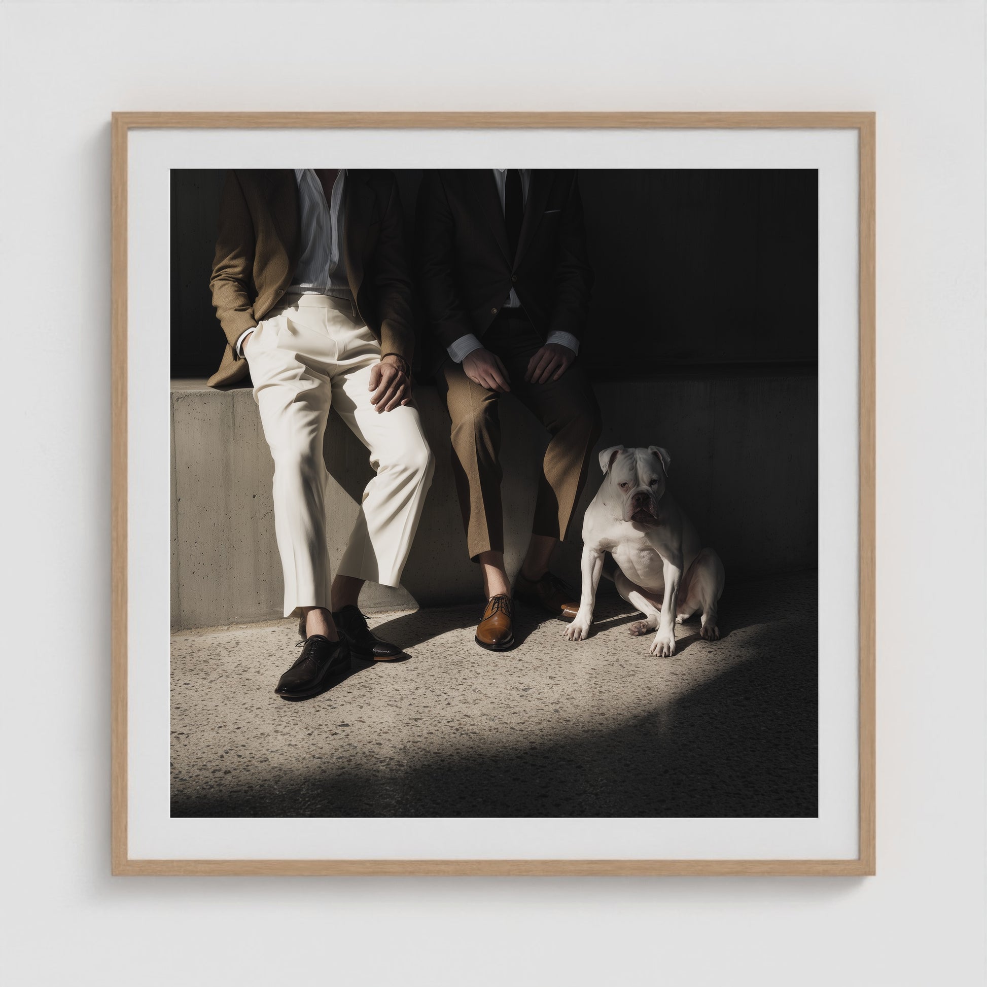 Side by Side - No. 2 36x36 Natural Square Box Frame