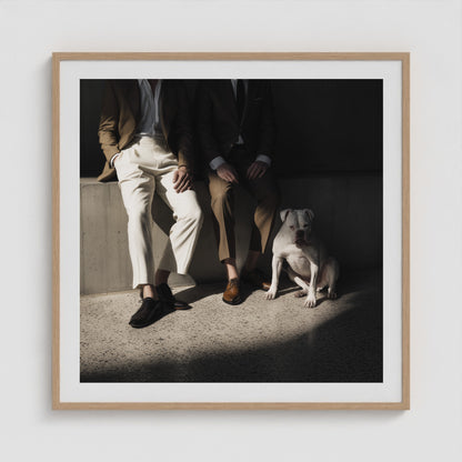 Side by Side - No. 2 36x36 Natural Square Box Frame