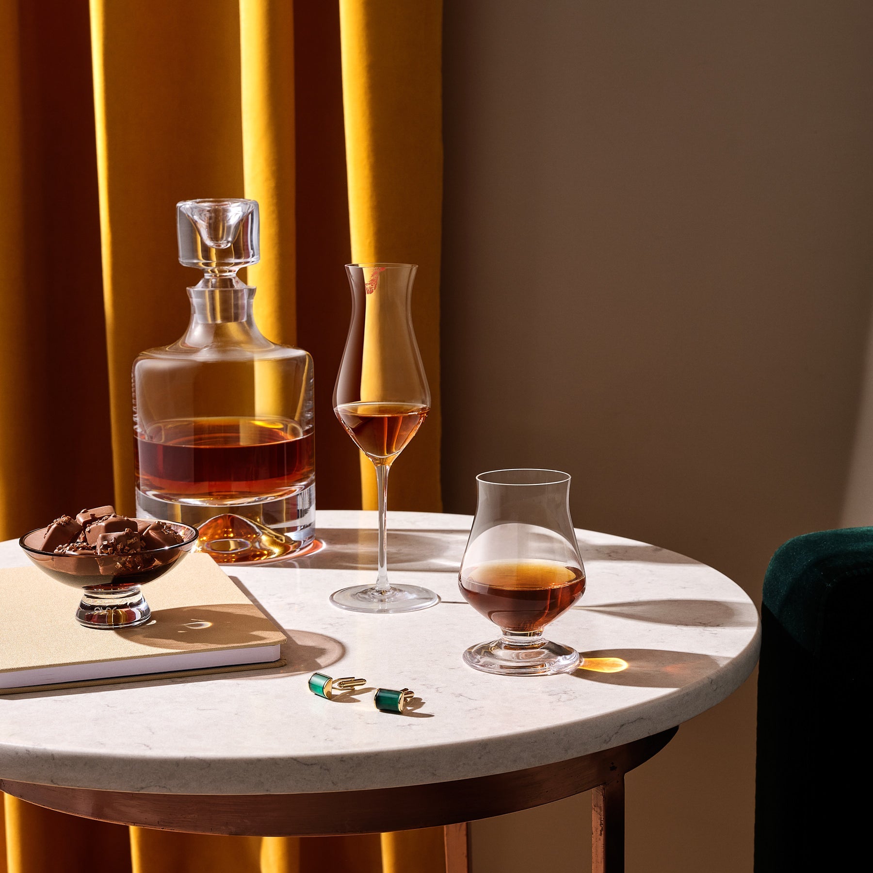 Lifestyle view of No.9 Whisky Decanter - Luxury Whiskey bottle | Provenance & Patina