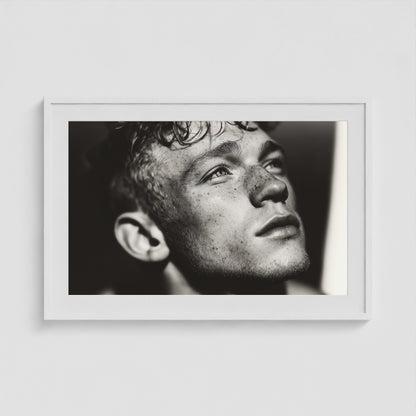 Soft Gaze 36x24 White Landscape Box Frame