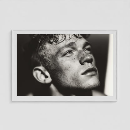 Soft Gaze 60x40 White Landscape Box Frame
