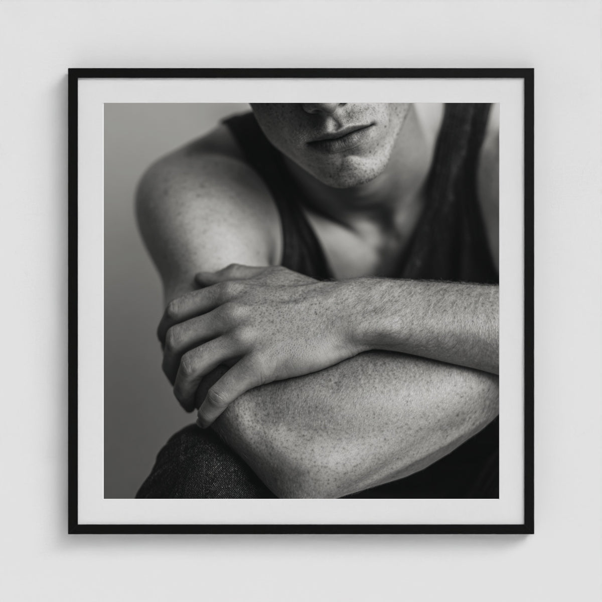 Soft Guard No. 1 36x36 Black Square Box Frame