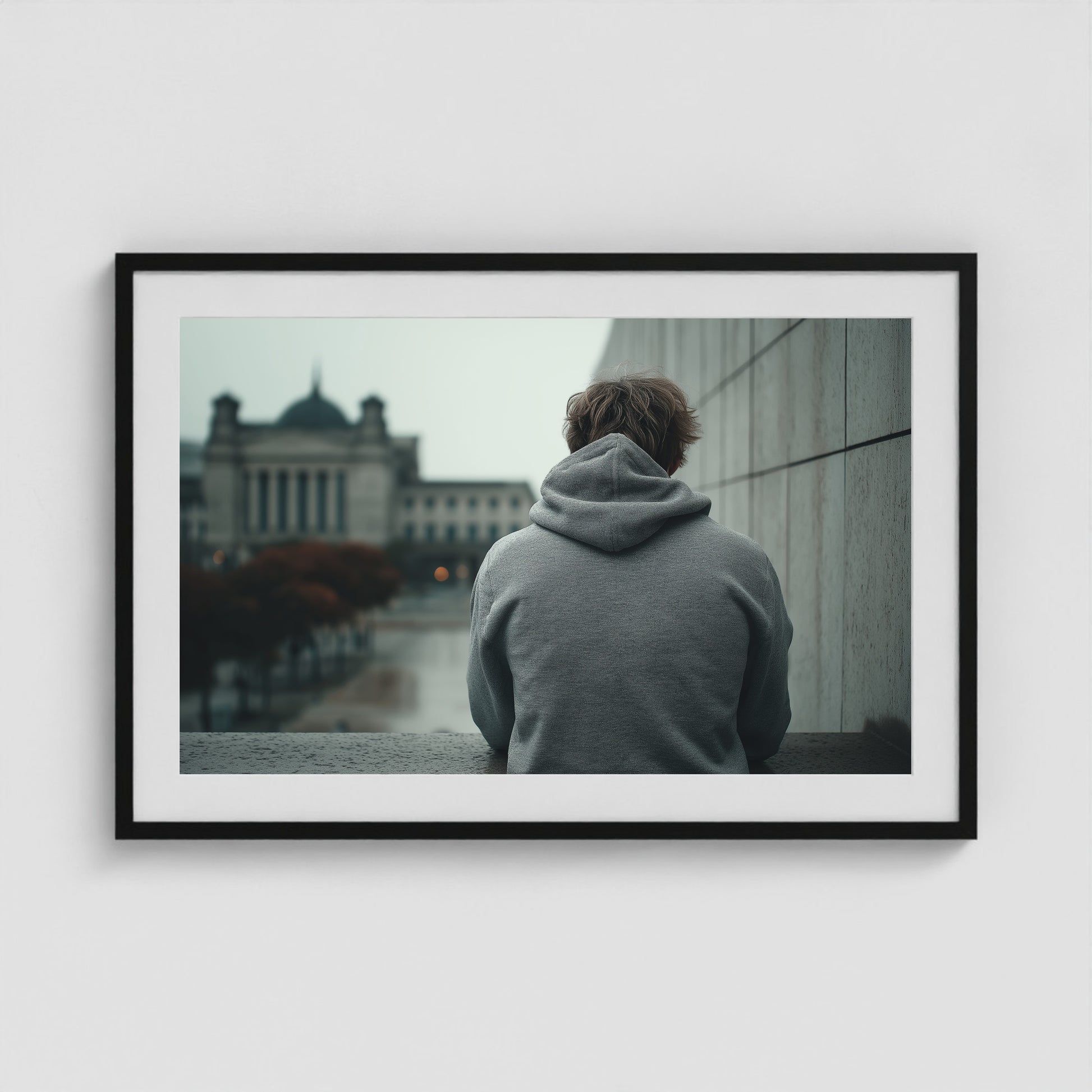 Solo Traveler 36x24 Black Landscape Box Frame