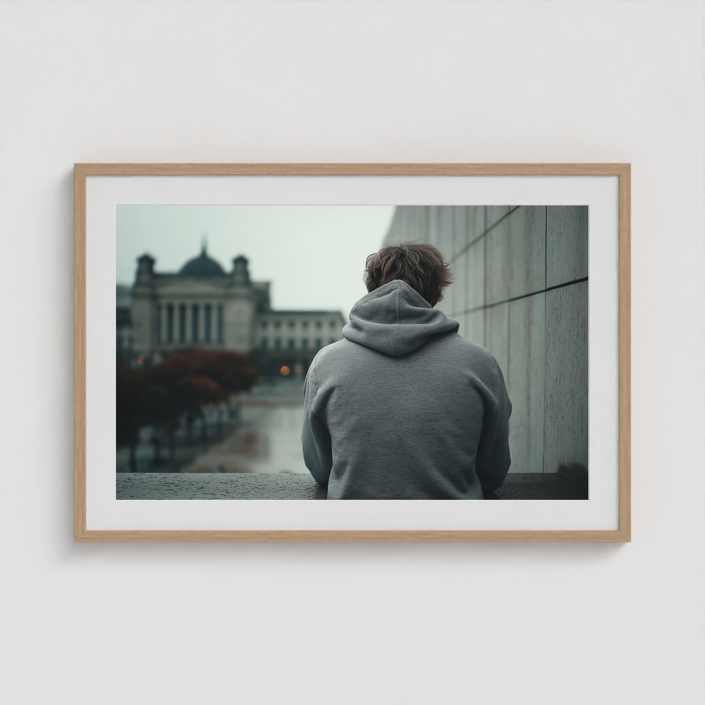 Solo Traveler 36x24 Natural Landscape Box Frame
