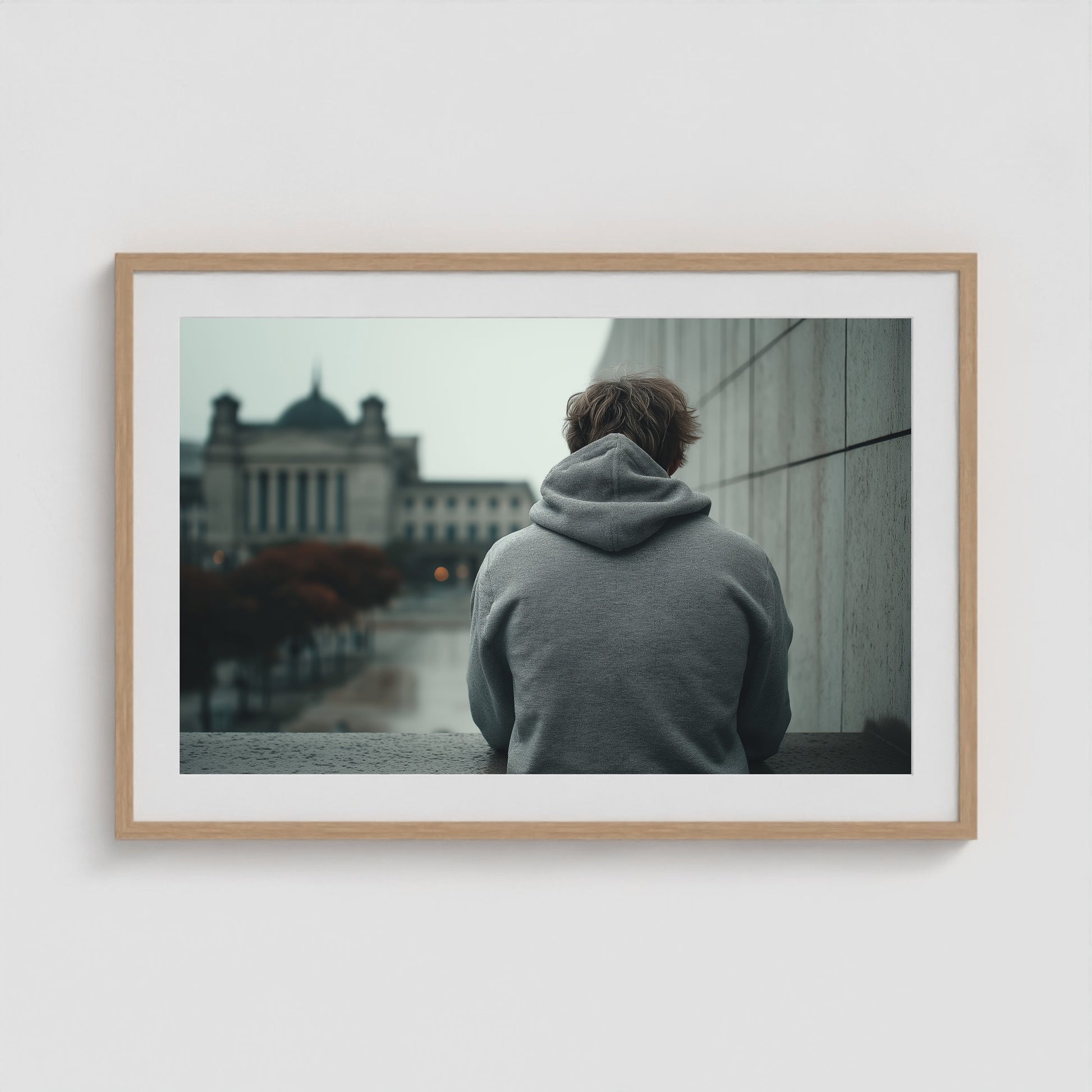 Solo Traveler 36x24 Natural Landscape Box Frame