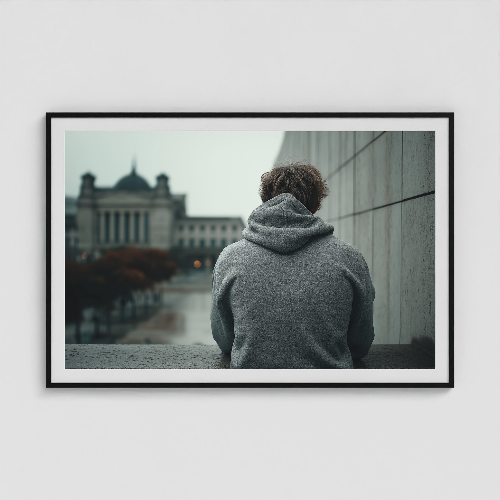 Solo Traveler 60x40 Black Landscape Box Frame