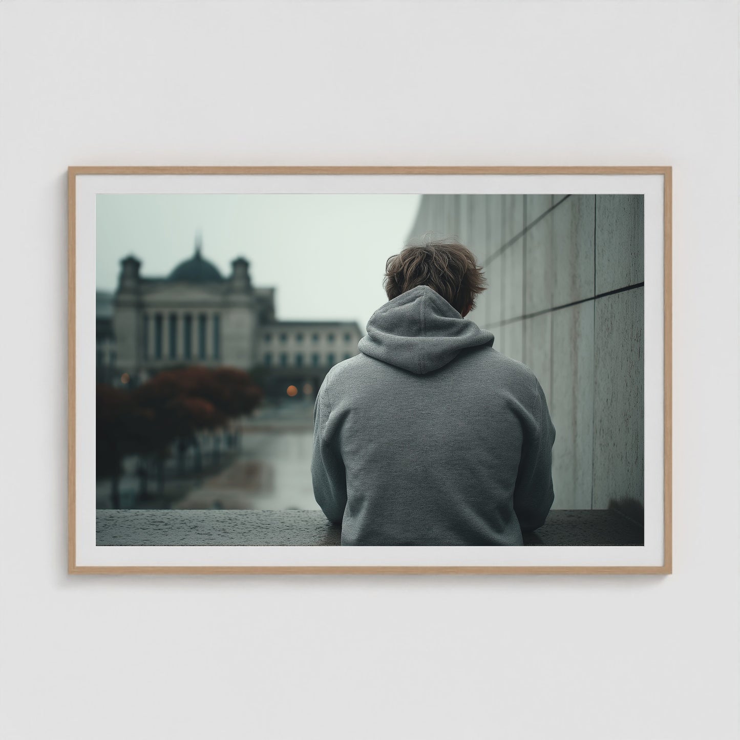 Solo Traveler 60x40 Natural Landscape Box Frame