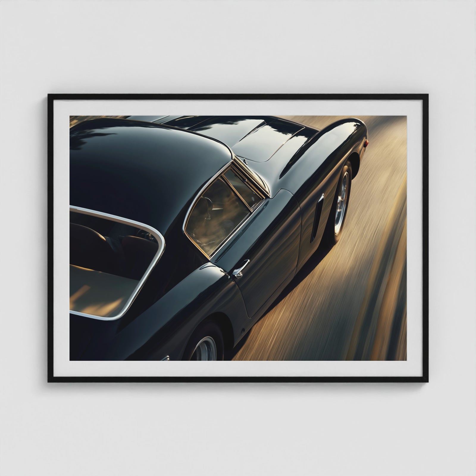 Speedster, 1950s Blue Chip Ferrari 48x36 Black Landscape Box Frame