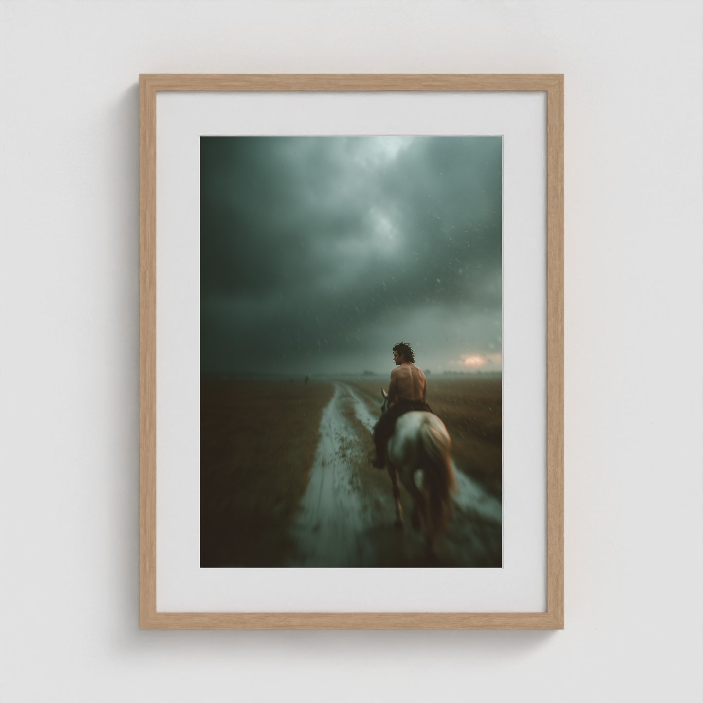Stormlight Ride 18x24 Natural Portrait Box Frame