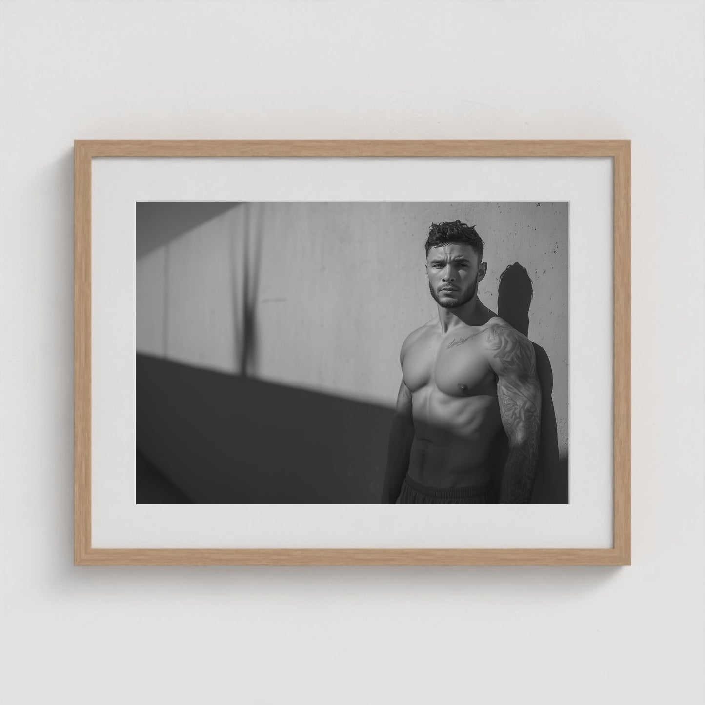 Study in Strength 24x18 Natural Landscape Box Frame