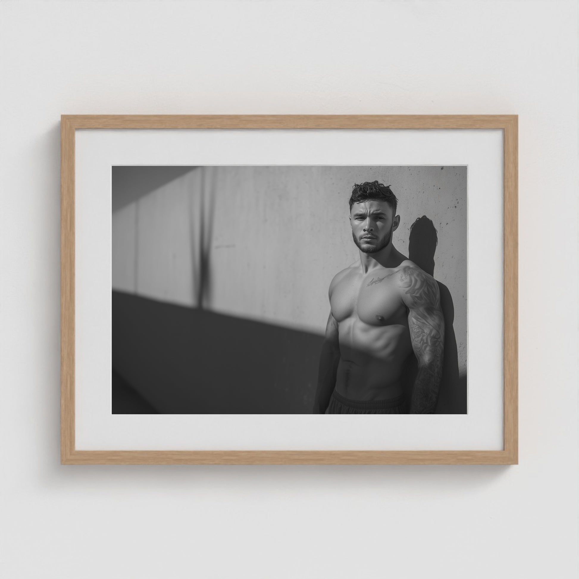 Study in Strength 24x18 Natural Landscape Box Frame