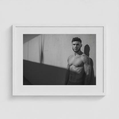 Study in Strength 24x18 White Landscape Box Frame