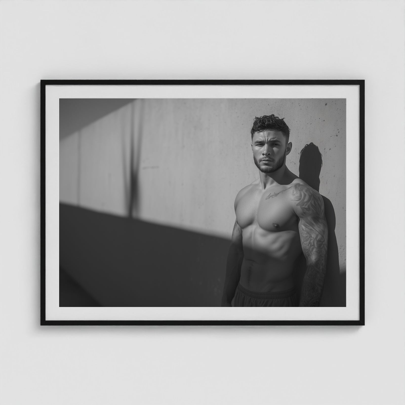 Study in Strength 48x36 Black Landscape Box Frame