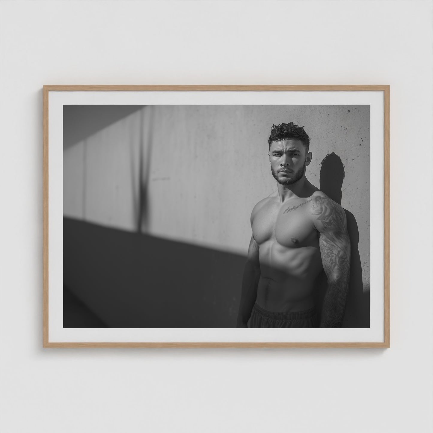 Study in Strength 48x36 Natural Landscape Box Frame