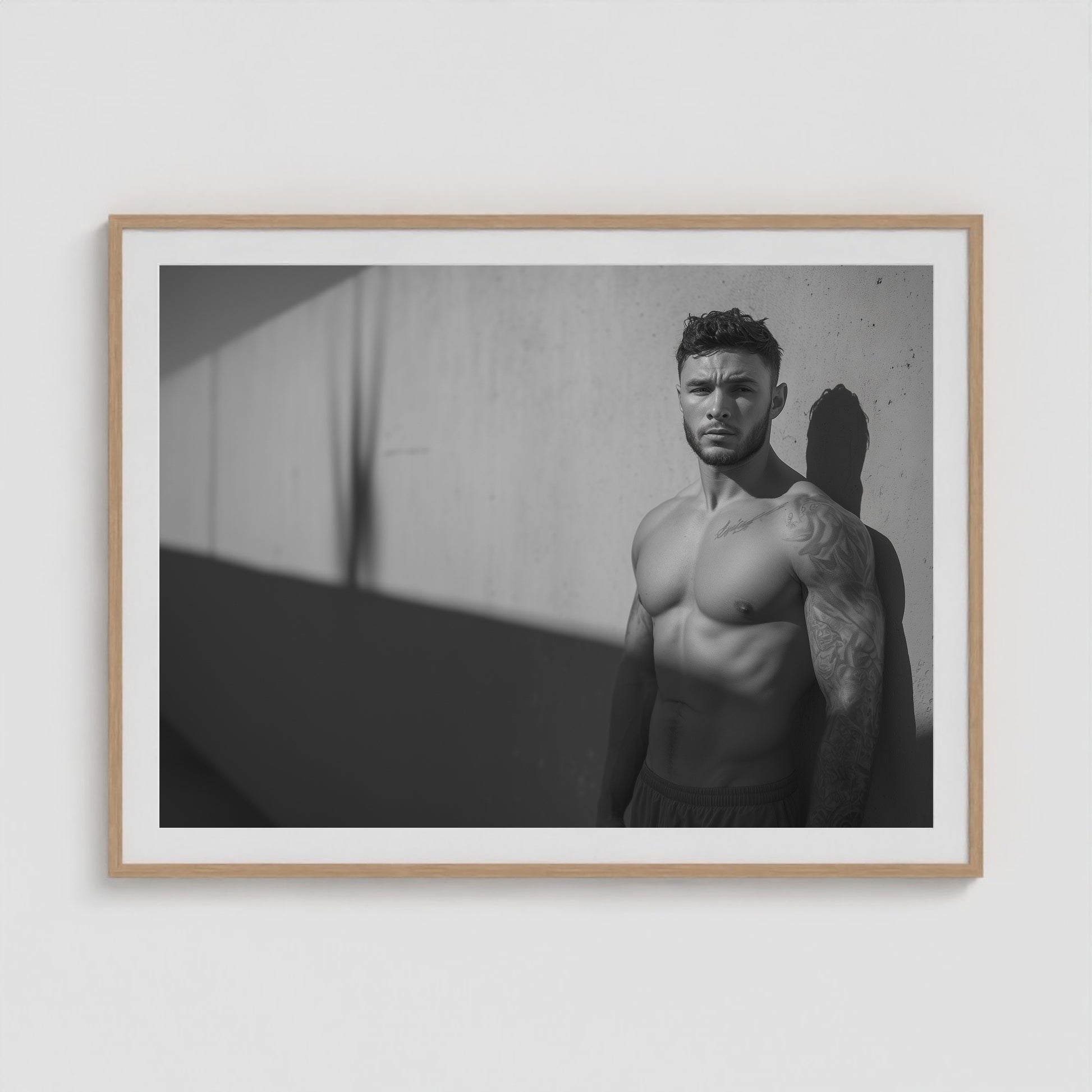 Study in Strength 48x36 Natural Landscape Box Frame