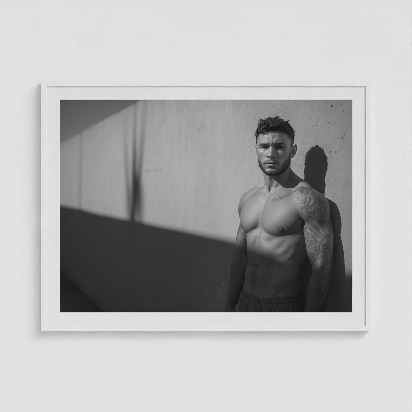 Study in Strength 48x36 White Landscape Box Frame
