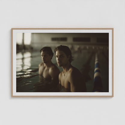 Swimmer's Heat - No. 2 60x40 Natural Landscape Box Frame