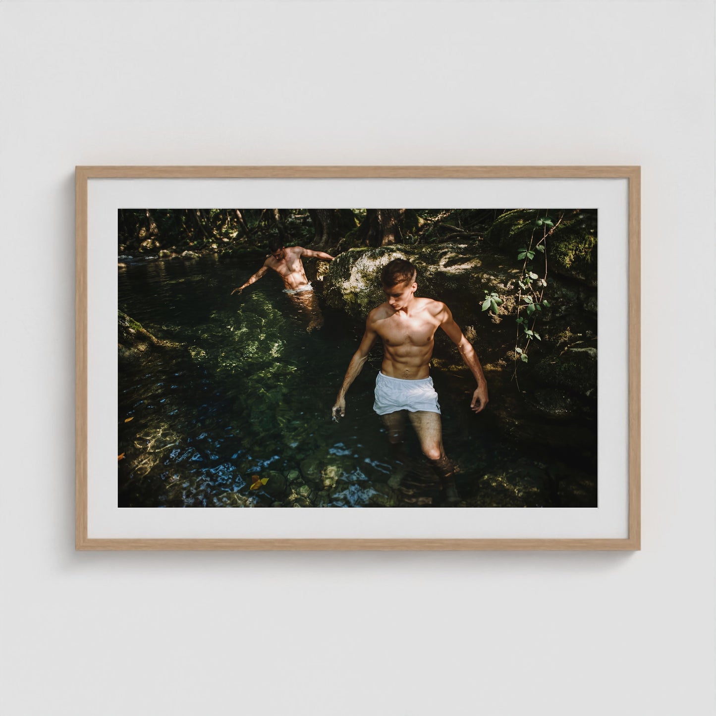 Swimming Hole 36x24 Natural Landscape Box Frame
